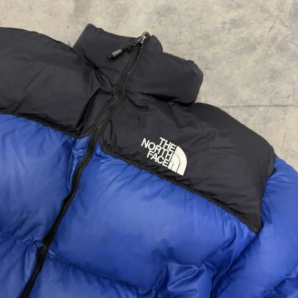 Vtg North Face 700 Down Goose 1996 Nuptse Puffer Jacket Blue Black Men’s 2XL *Re
